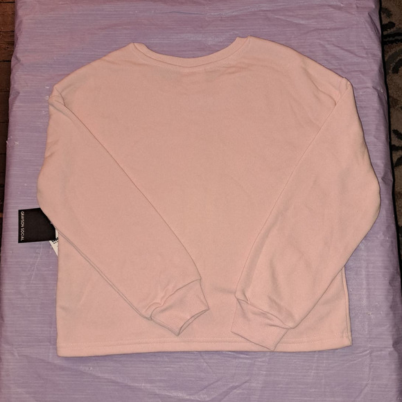 Girls Pink Barbie Logo Sweatshirt with Long Sleeves Size Large - Picture 7 of 7